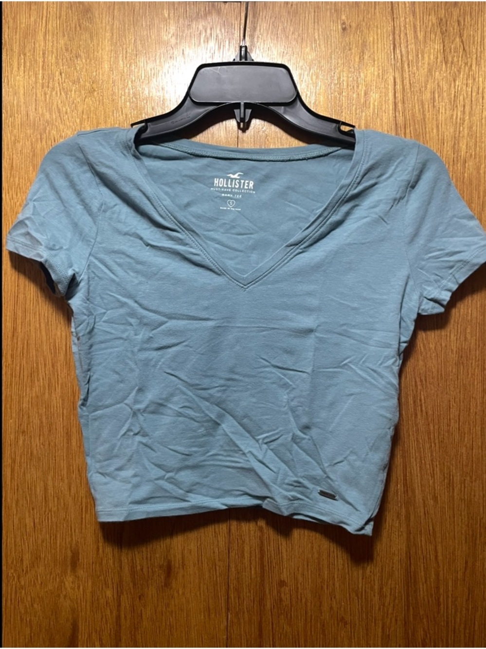 Hollister Blue V-Neck Crop Top